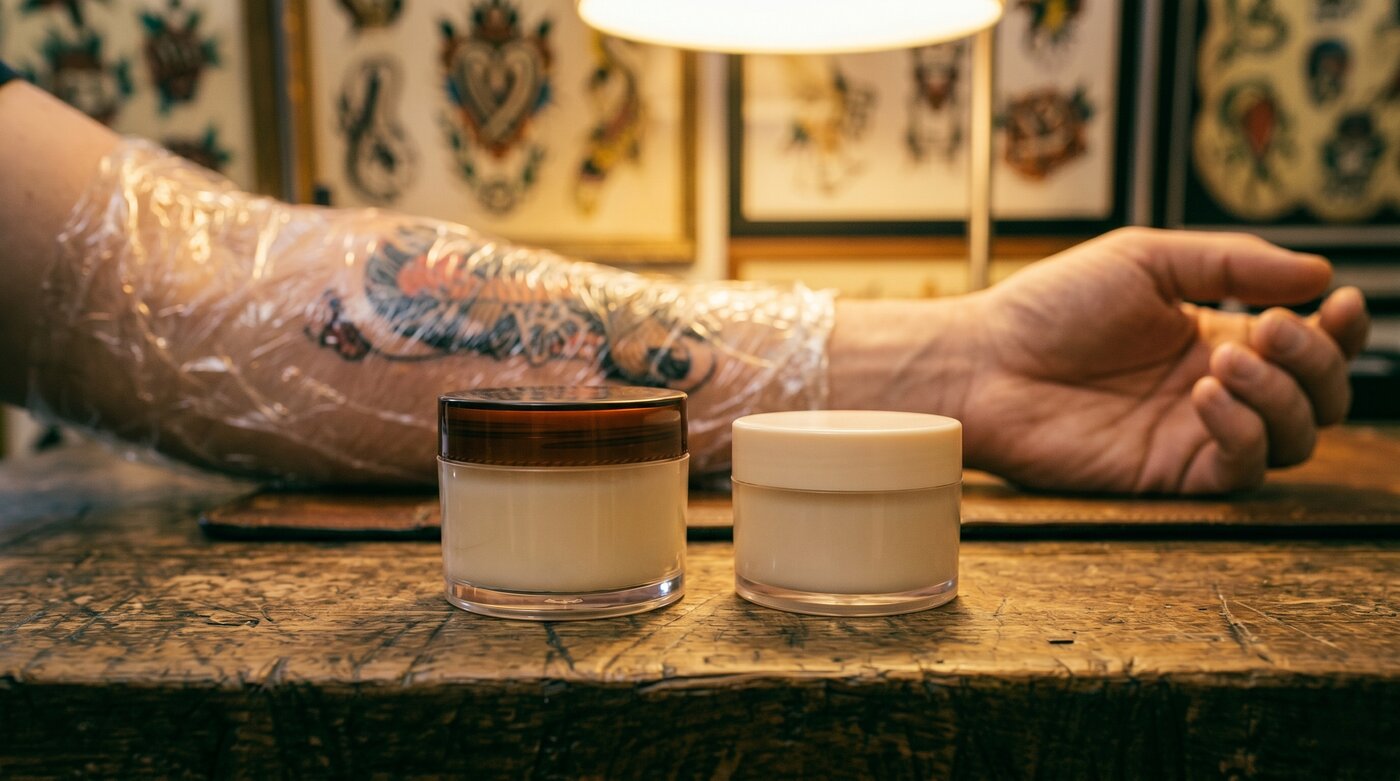 Editorial hero image for Mad Rabbit vs Hustle Butter: Which Tattoo Balm Actually Heals Better?.