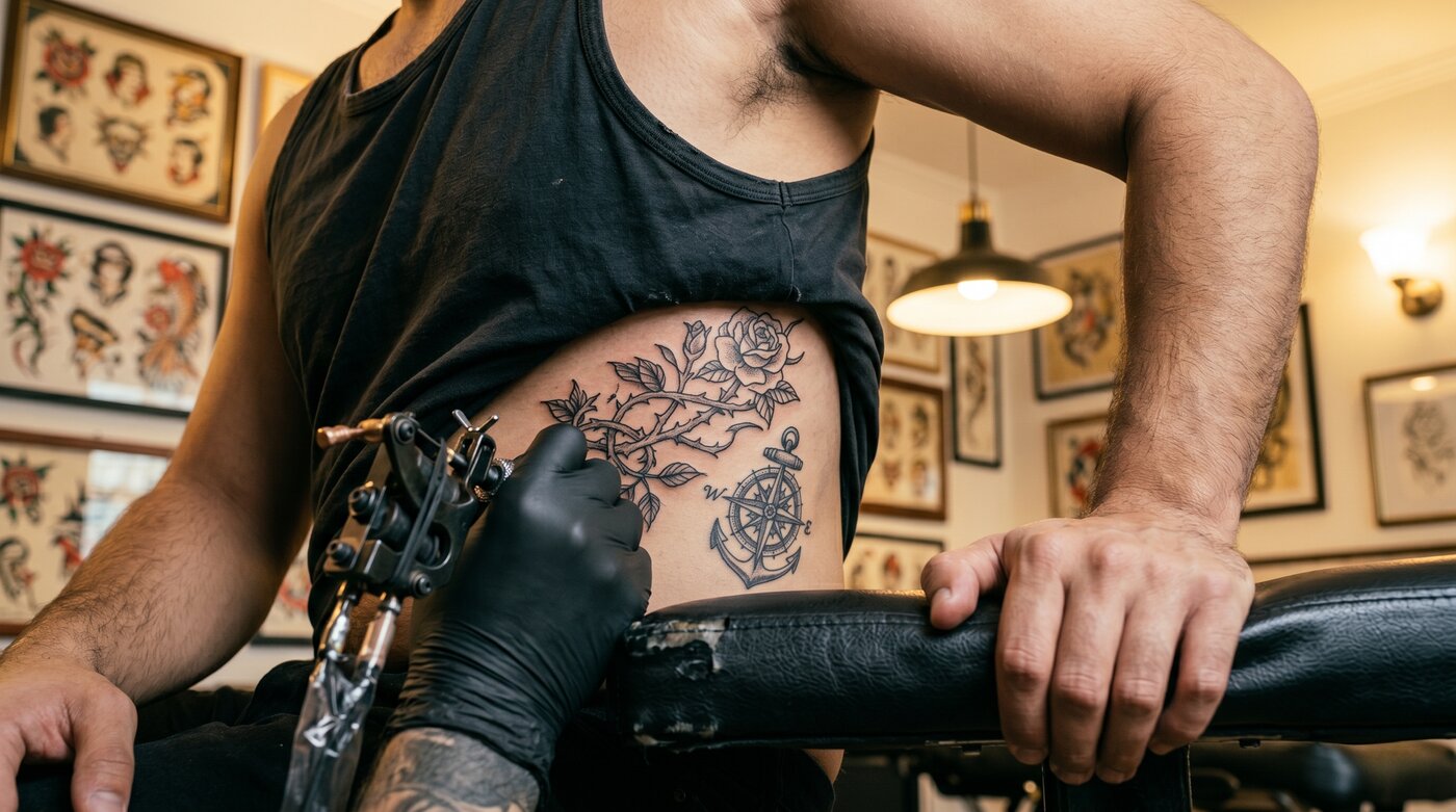 Editorial hero image for Tattoo Pain Chart by Body Location (Ranked by People Who've Been Through It).
