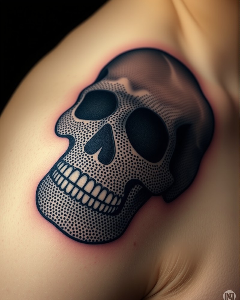 Dotwork tattoo: Texture, gradient, and depth, built one dot at a time.